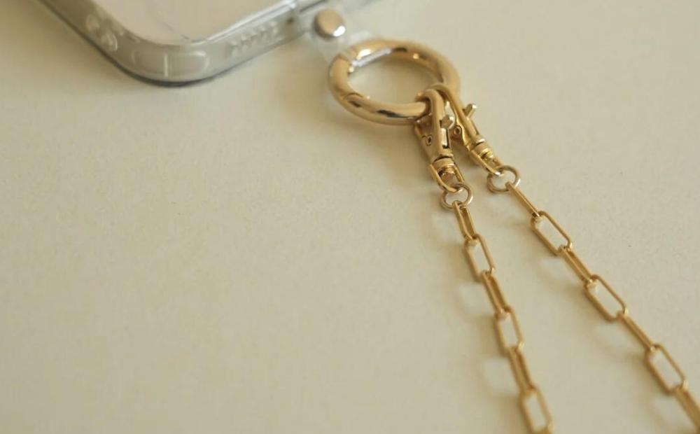 【LENERAオリジナルスマートフォンショルダー】 smartphone shoulder - shine - / gold 【079042】